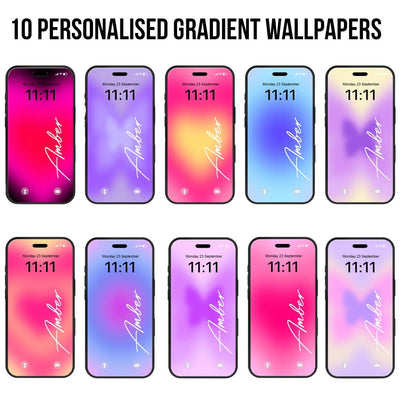 10 Personalised Gradient wallpaper