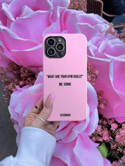 Gym goals quote phone case pink